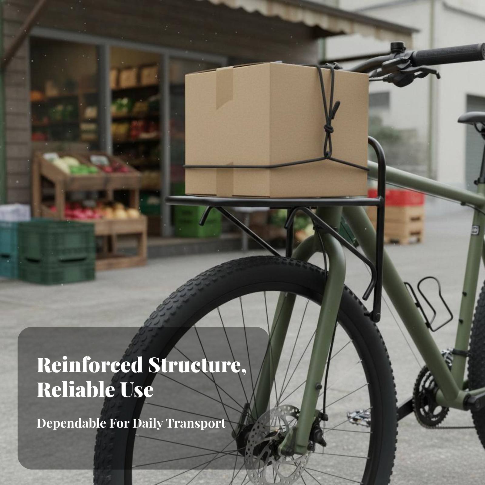 Bike Cargo Rack - Portapacchi Anteriore per Bicicletta in Lega